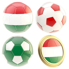 Obraz premium Hungary football team attributes isolated