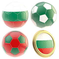 Fototapeta premium Bulgaria football team attributes isolated