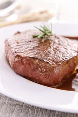 grilled beef and sauce