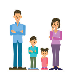 家族 親子 考える イラスト