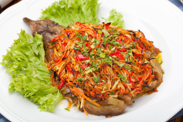 Salad with roasted vegetable