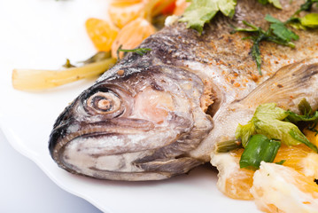 Roasted trout