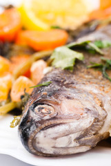 Roasted trout