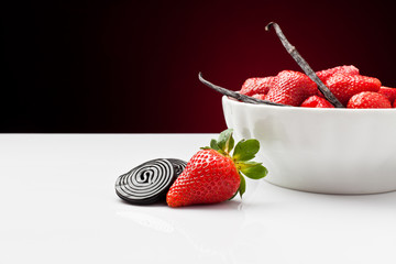 strawberry, liquorice and vanilla