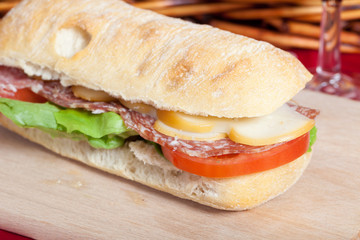 Salami sandwich