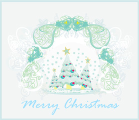 Abstract christmas tree card