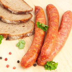 Schinken Mettwurst mit Brot