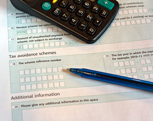 UK tax return form