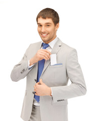 businessman with business card