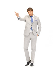businessman pointing his finger