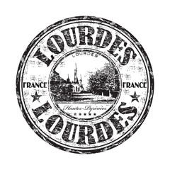 Lourdes grunge rubber stamp