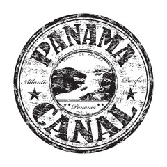 Obraz premium Panama Canal grunge rubber stamp