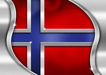 Norway Metal Flag