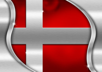 Denmark Metal Flag