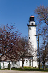 White lighthouse in Port Huron, USA