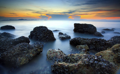 sunset over beach