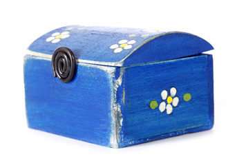 Blue handmade jewelry box