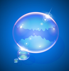 soap bubble for message vector illustration EPS10. Transparent