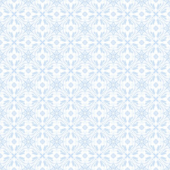 Blue seamless floral pattern
