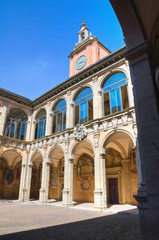 Archiginnasio of Bologna. Emilia-Romagna. Italy.