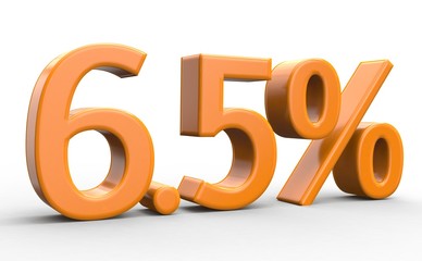 6.5 % 3d Schrift orange