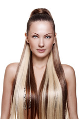 Fototapeta premium woman with elegant long shiny hair