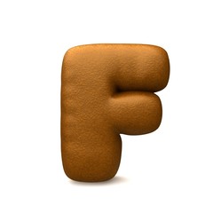 brown leather letter f