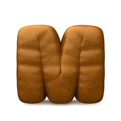 brown leather letter m