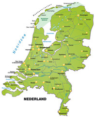 Übersichtskarte der Niederlande