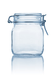 Empty glass jar