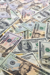 Dollar Geldscheine als Hintergrund