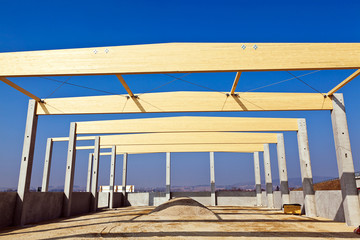 Baustelle für Gewerbe und Produktionshalle