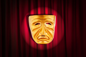Theatre performance concept with masks