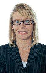 Fototapeta premium Aged business woman, closeup shot
