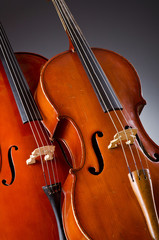 Fototapeta premium Music Cello in the dark room