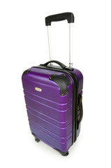Luggage concept with case on the white