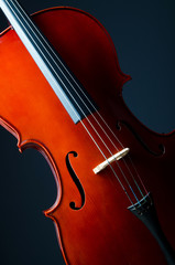 Fototapeta na wymiar Music concept- close up of cello