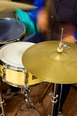 Playing drums color image