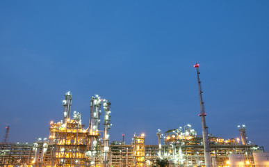 Fototapeta premium Evening sene of Chemical plant