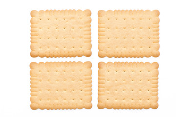 four biscuit with clipping path