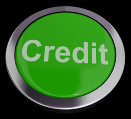 Credit Button Representing Finance Or Loan For Purchases