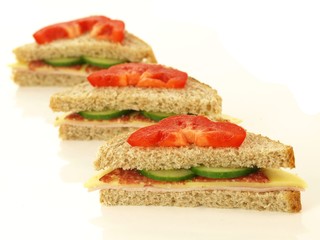 Fresh sandwiches, isolated