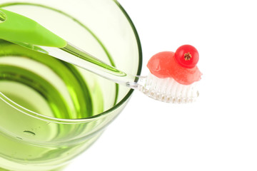 Toothbrush With Fresh Minty Toothpaste