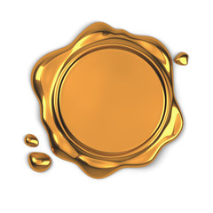 Golden wax seal