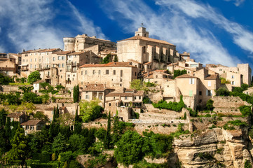 Fototapeta na wymiar Provence wieś Gordes scenic przeoczyć