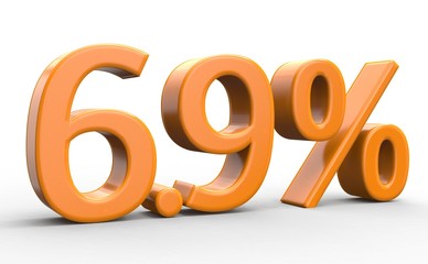 6.9 % 3d Schrift orange