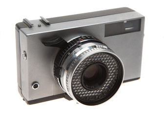 Old camera on a white background