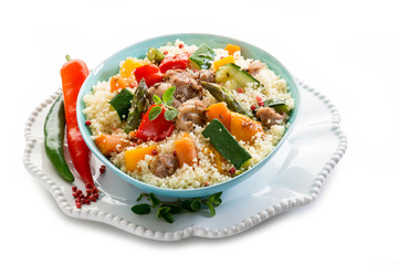 cous cous with meat  and vegetables