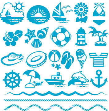 Set of the summer icon