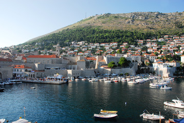 Fototapeta na wymiar Harbor of Dubrovnik, Croatia